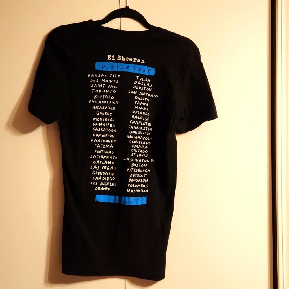 ED SHEERAN Divided concert tour music band T shirt SMALL - Picture 3 of 5